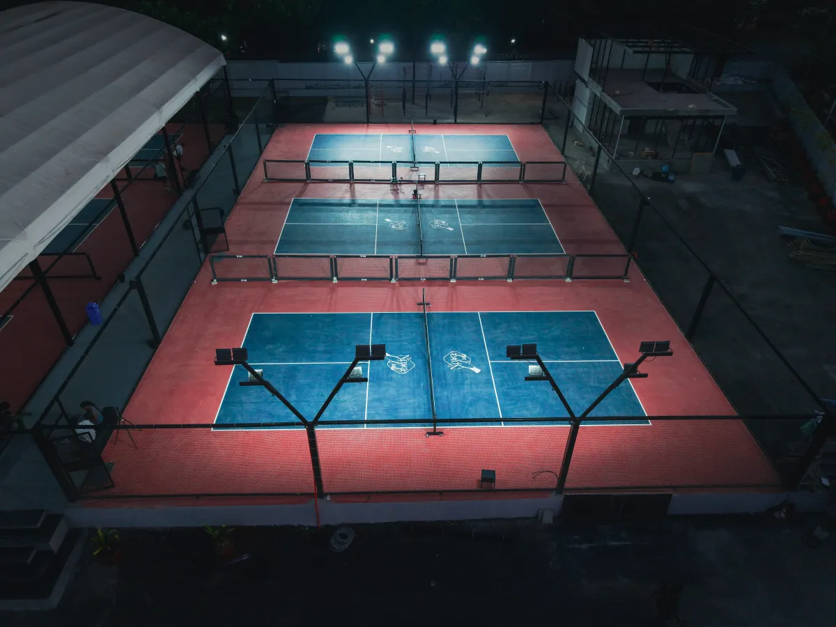 Players on pickleball court at The Nova Club Nashik
